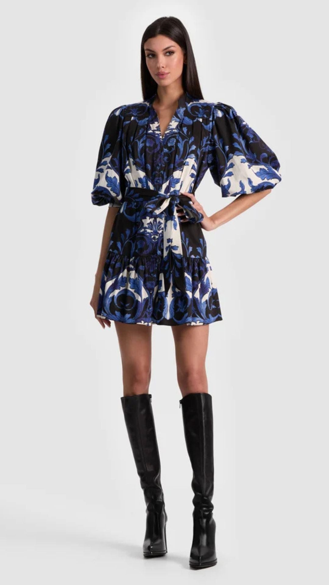 Cora Mini Shirt Dress - Alice and Olivia