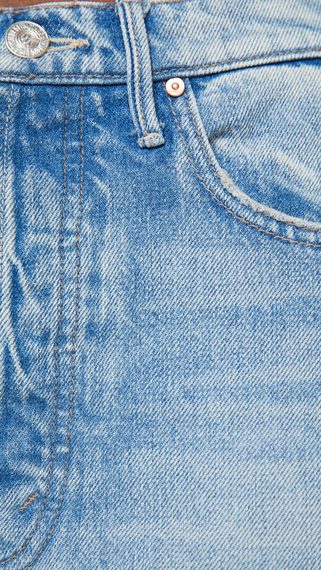 Pipe-Dream Button Sneak Fray - Mother Denim