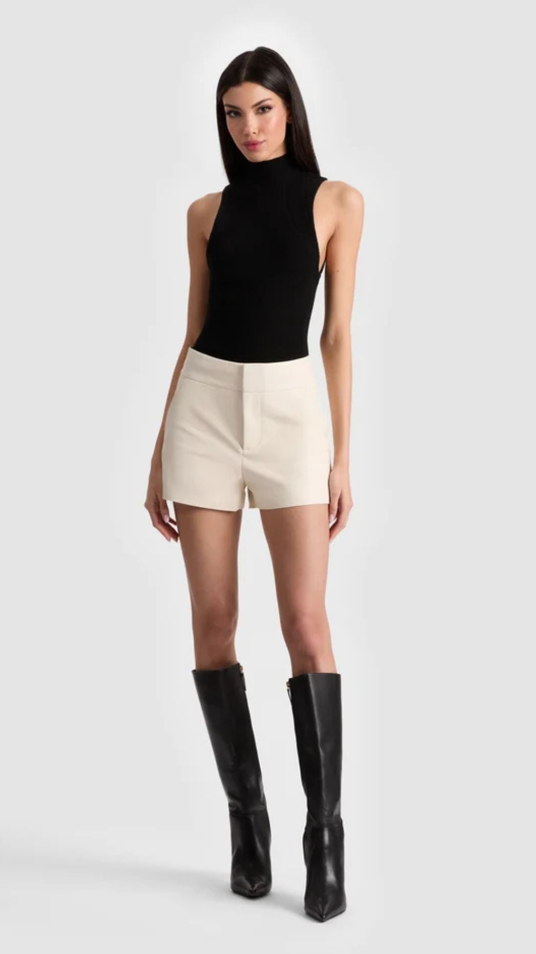 Cady Leather Short White