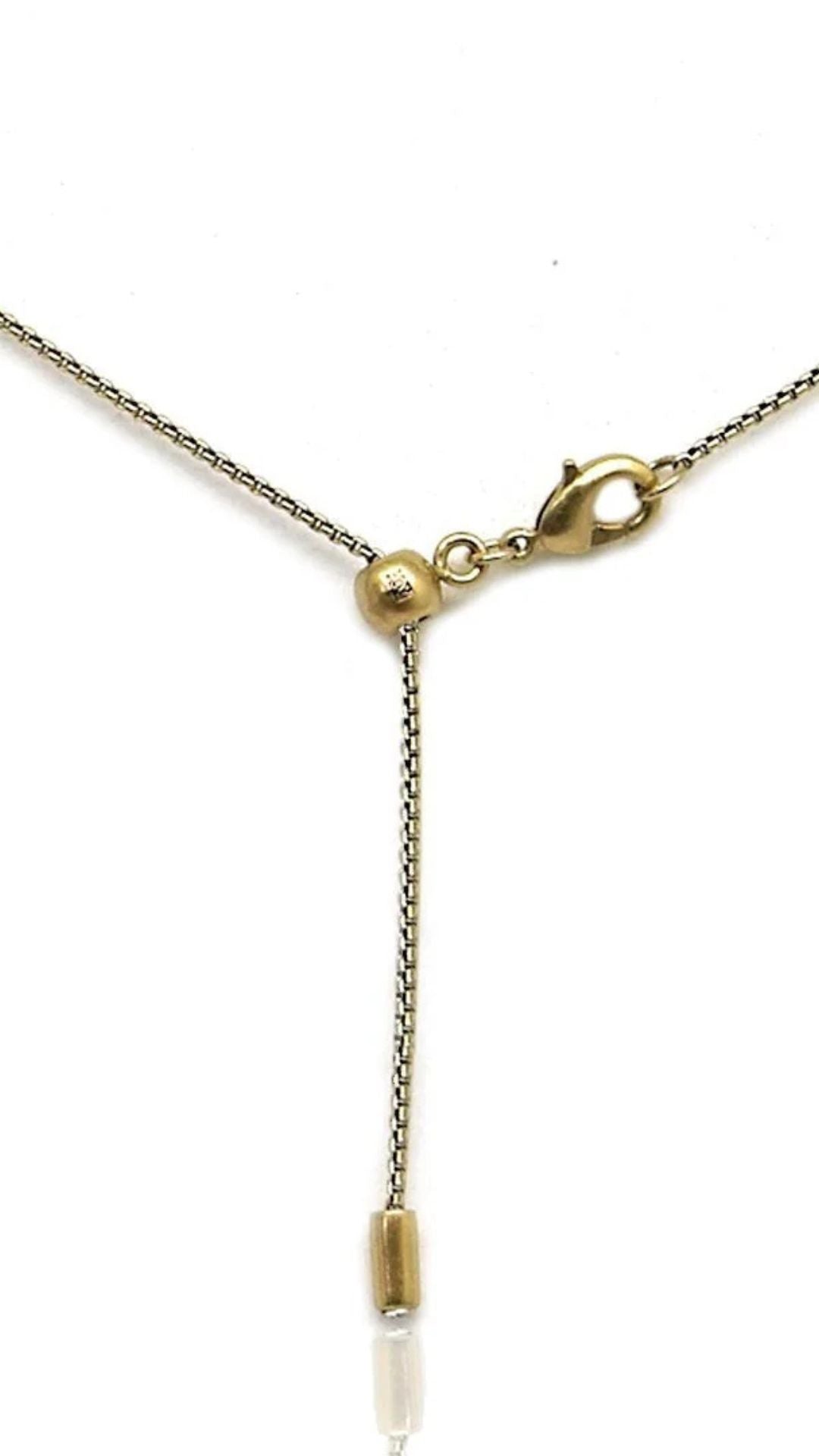 Gold Pave Disc Necklace Gold - Tat2