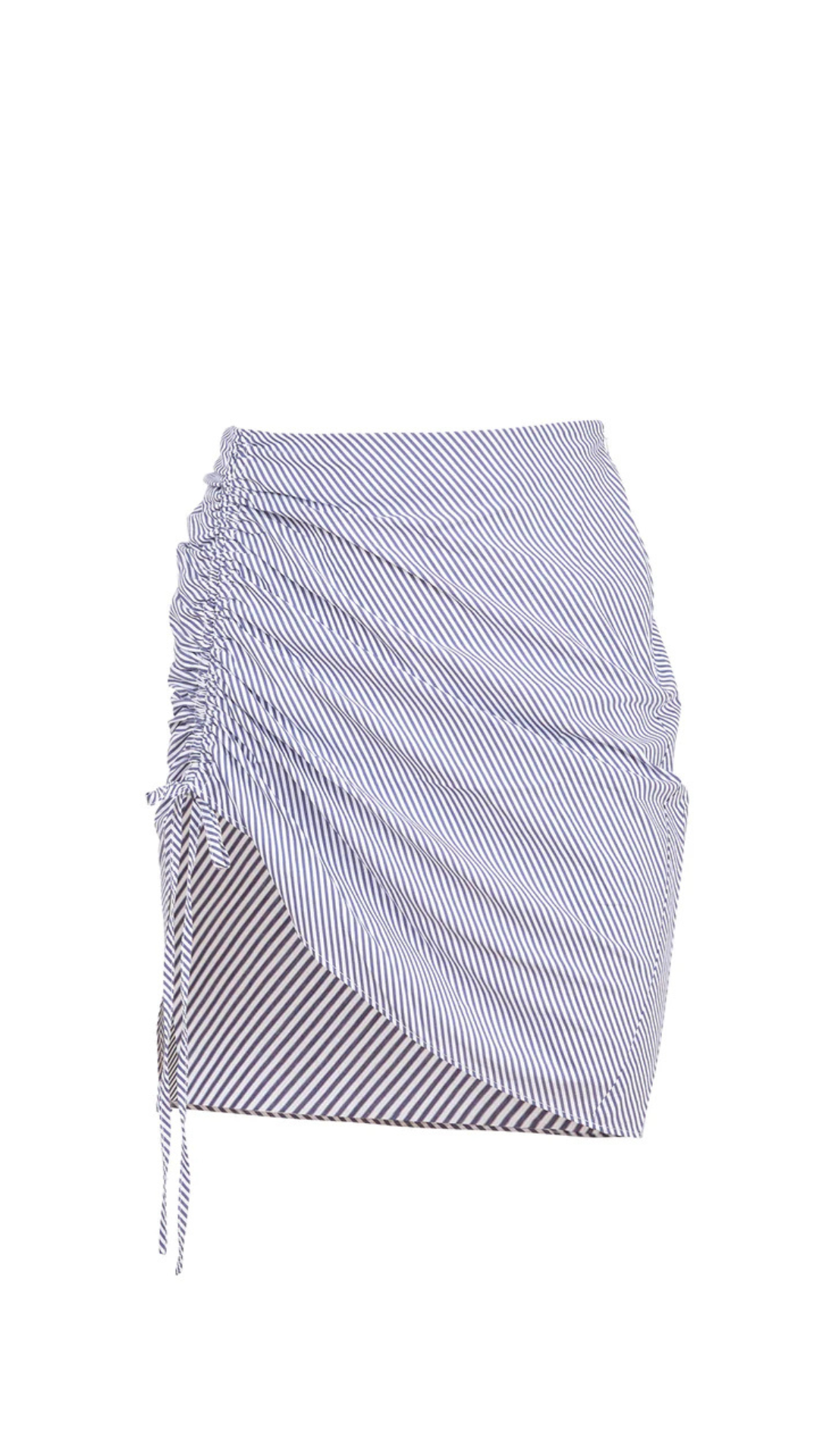 Poplin Draped Ruched Skirt - Fleur Du Mal