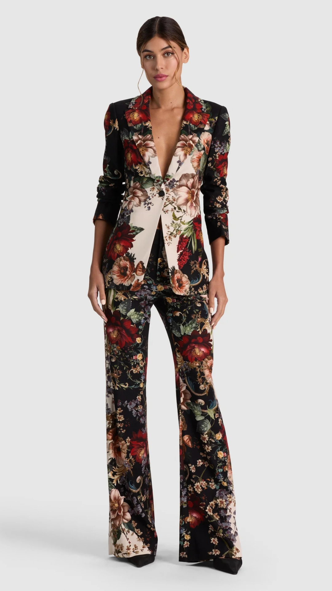 Breann Fitted Blazer Floral Radiance