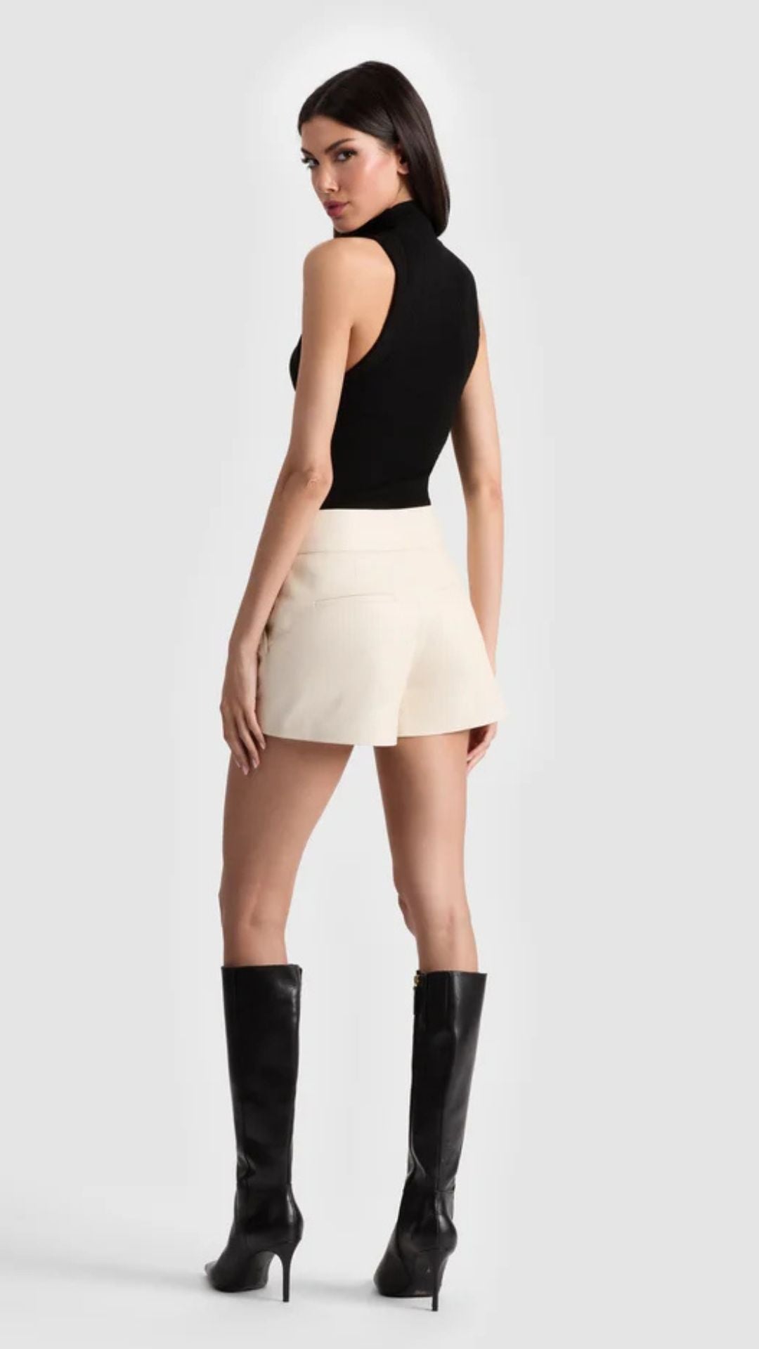 Cady Leather Short White
