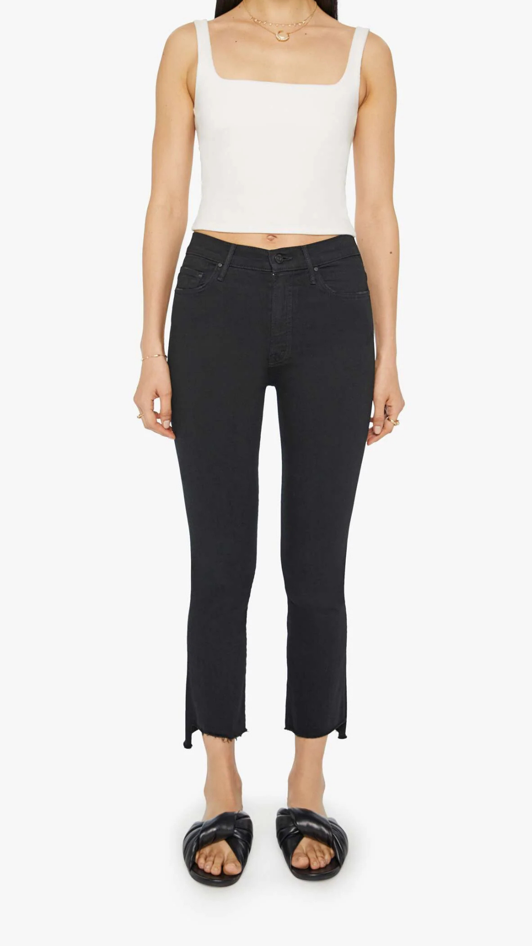 Insider Crop Black Jean - Mother Denim