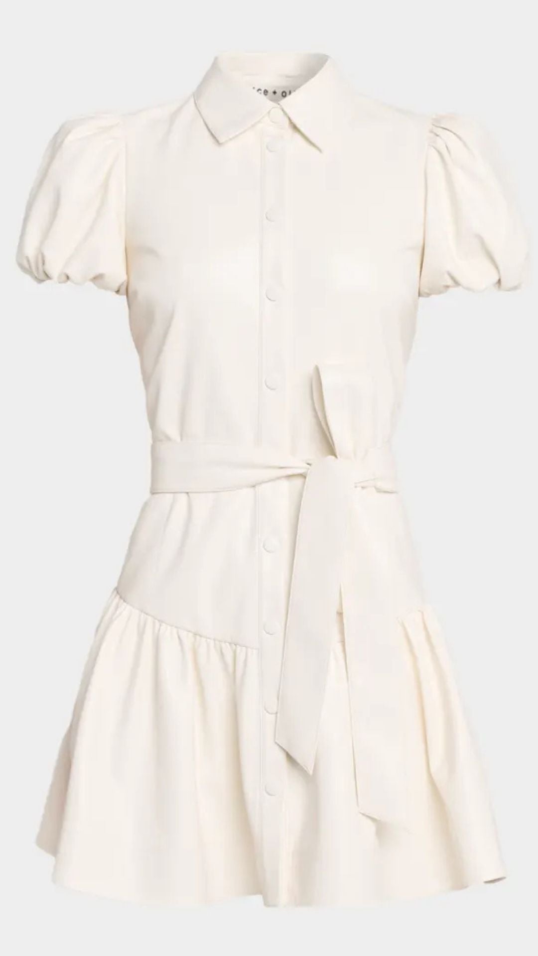 Henrietta Vegan Leather Tiered Dress