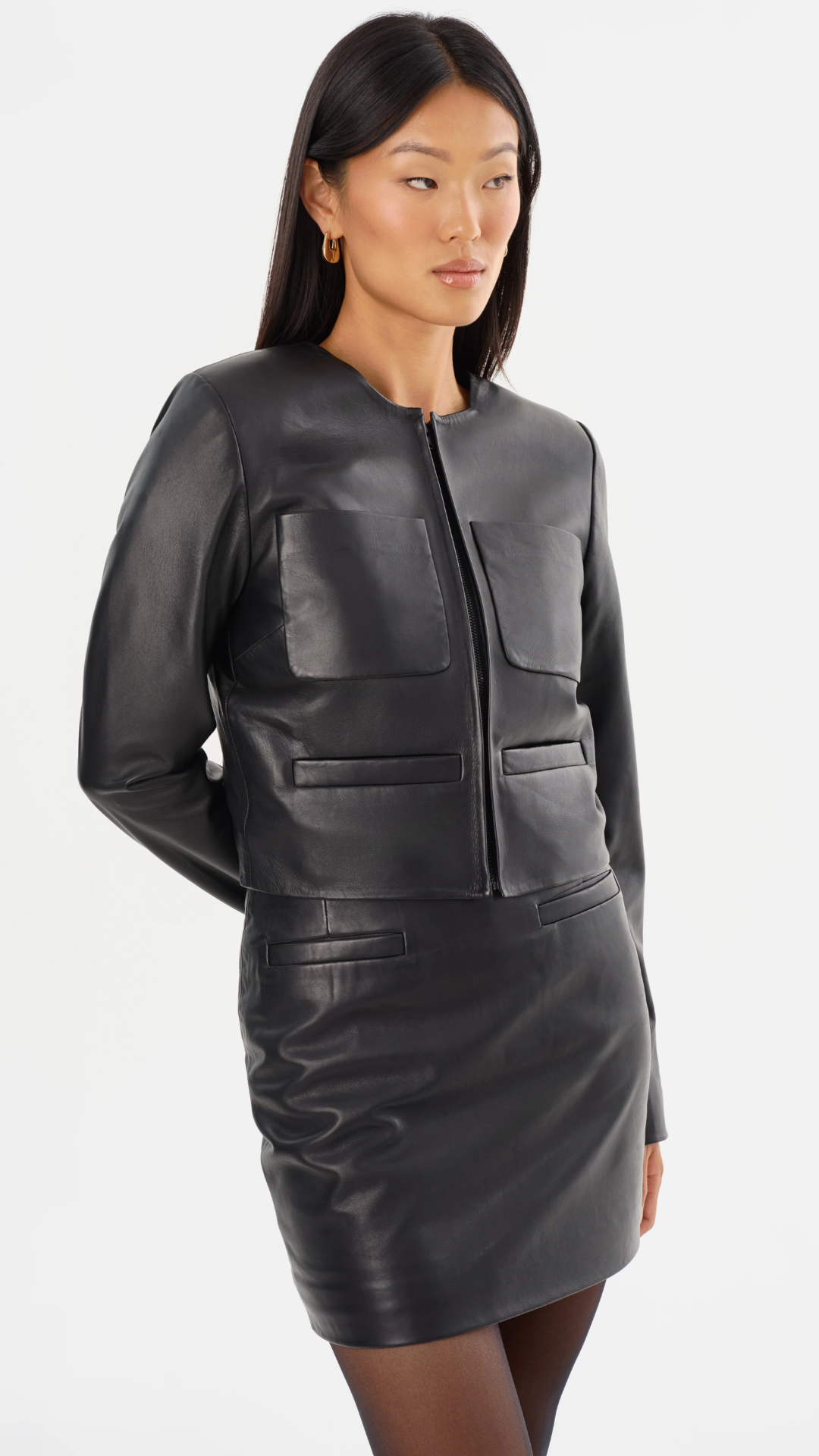 Linette Black LeatherJacket - Lamarque