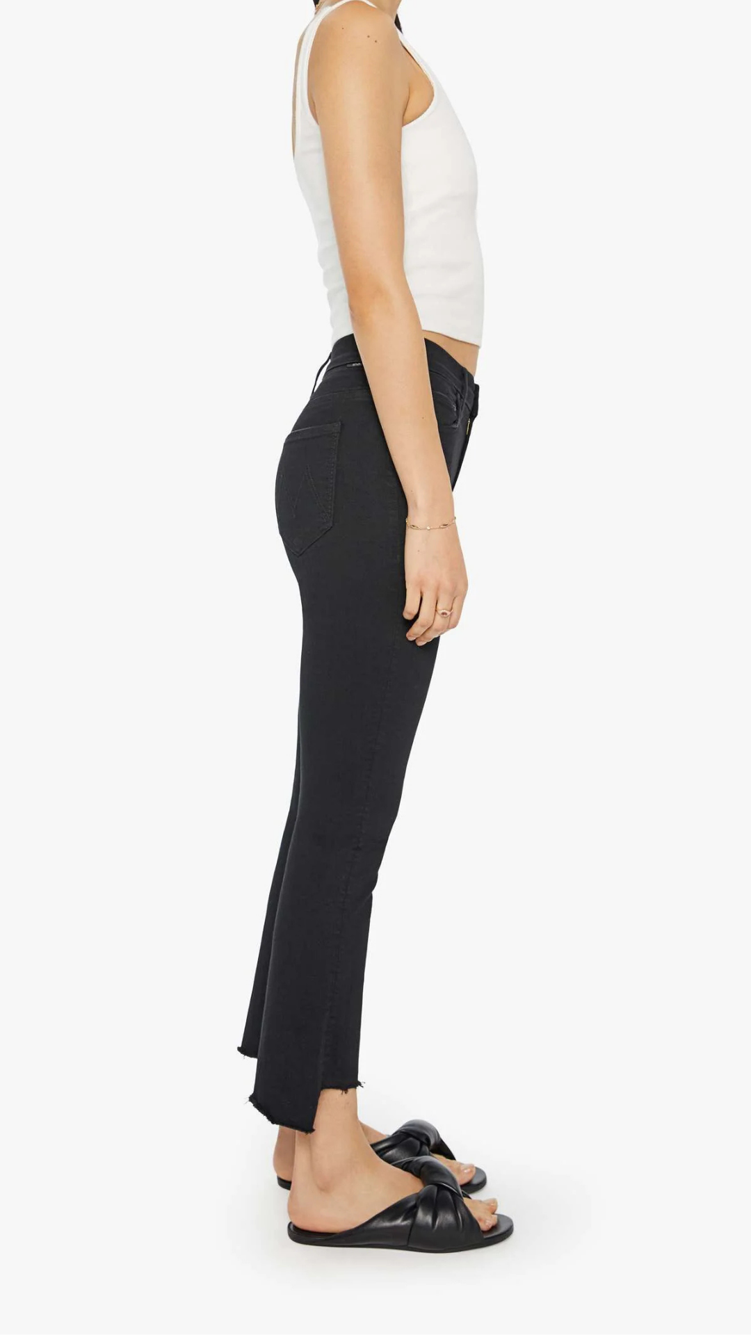 Insider Crop Black Jean - Mother Denim