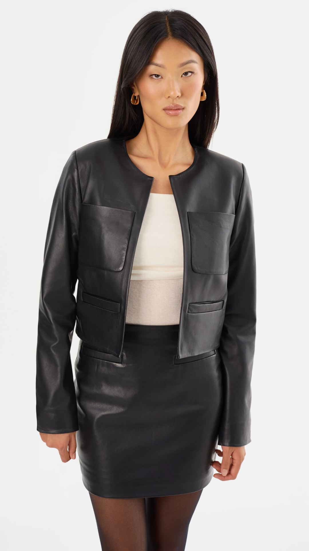 Linette Black LeatherJacket - Lamarque