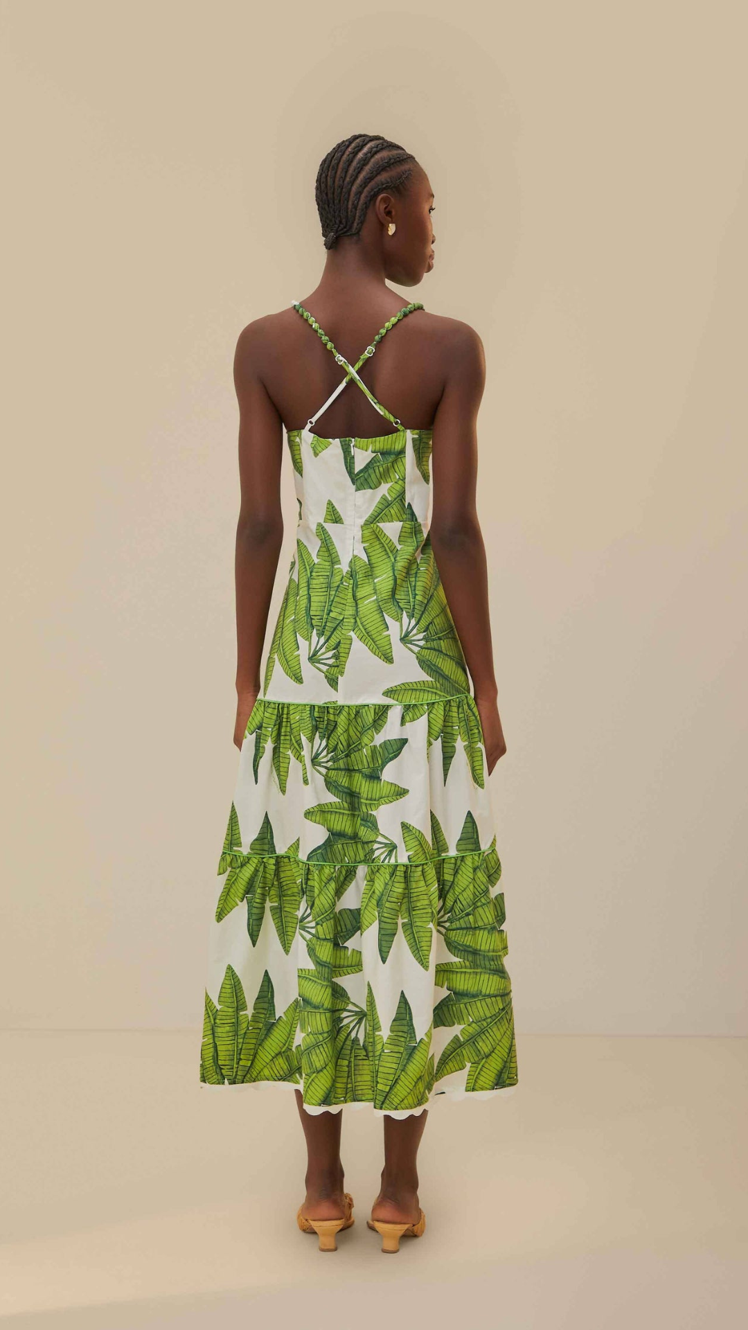 Palm Fan Midi Dress - Farm Rio