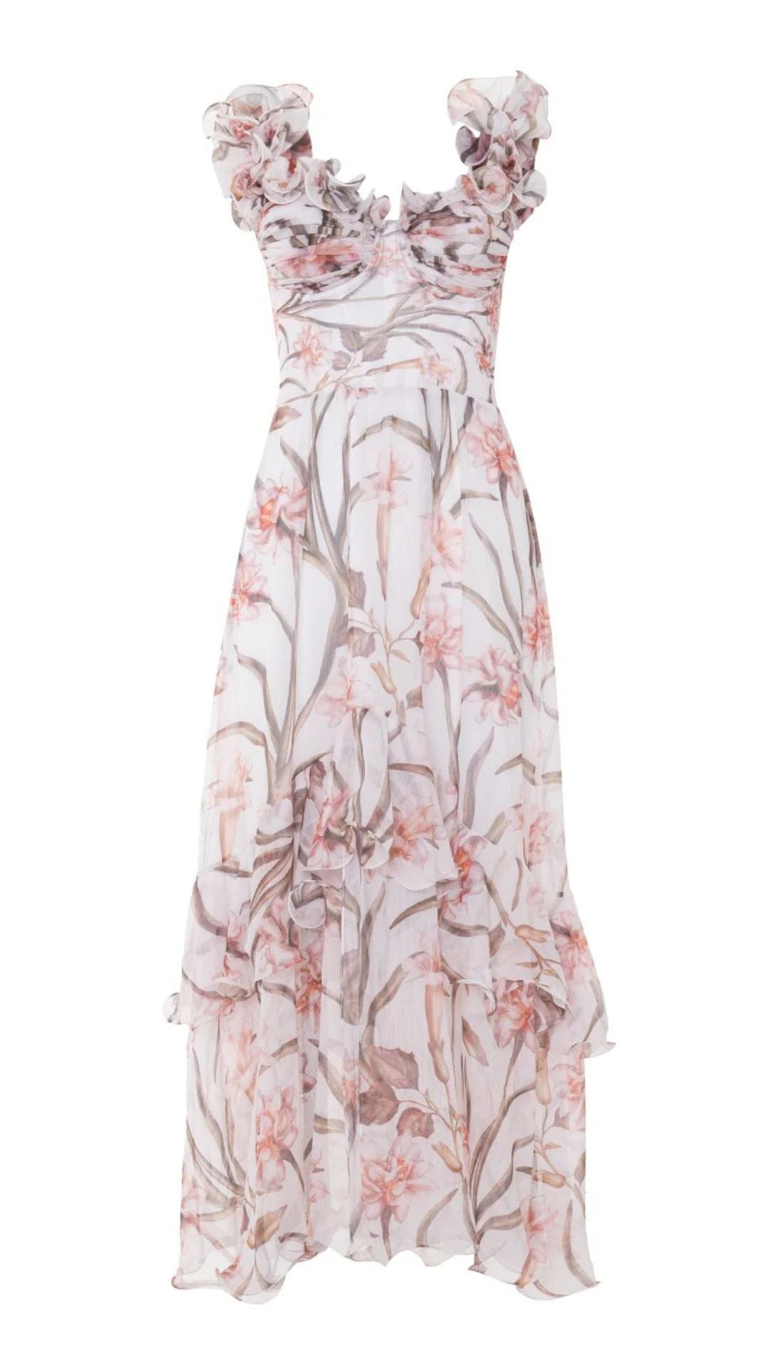 Botanic Retro Flutter Maxi Dress - Patbo