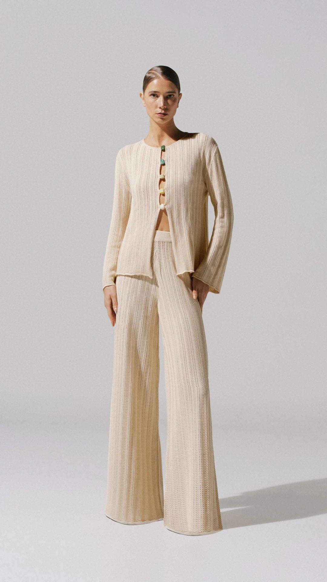 Corsica Pants Ivory - Baobab