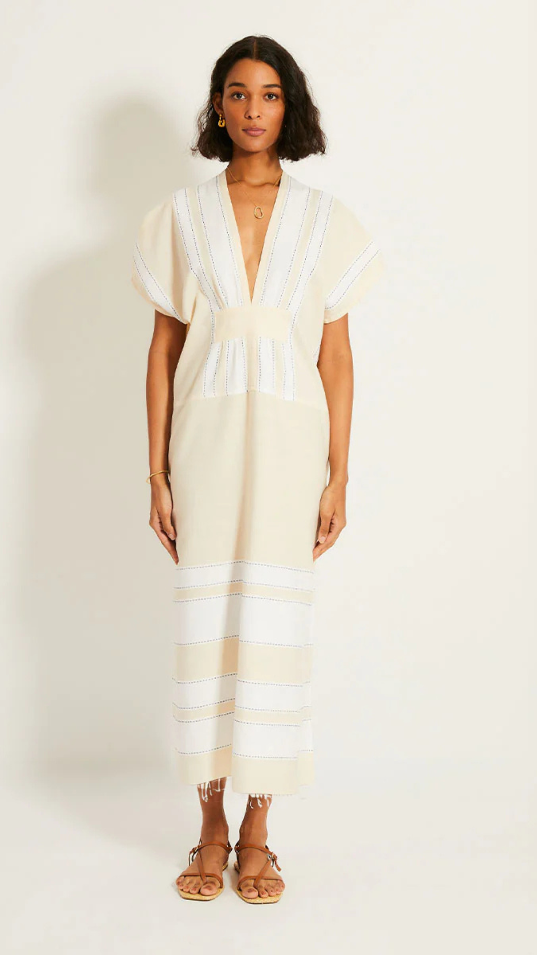 Gasita V Neck Caftan - LemLem