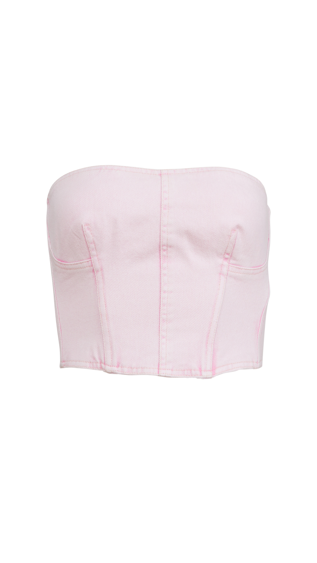 Colored Denim Bustier Top - Fleur Du Mal