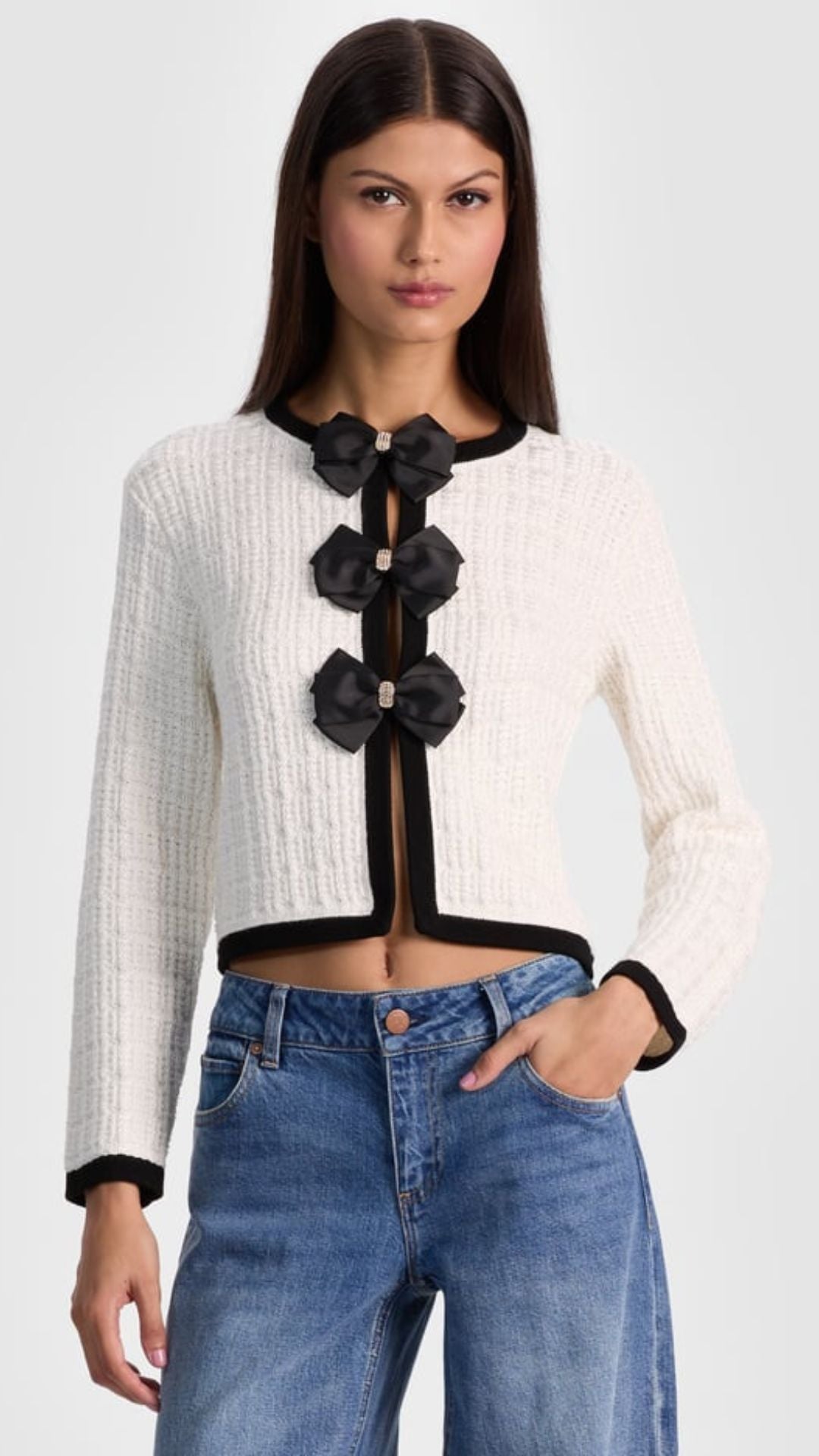 Akira Bow Cardigan - Alice and Olivia