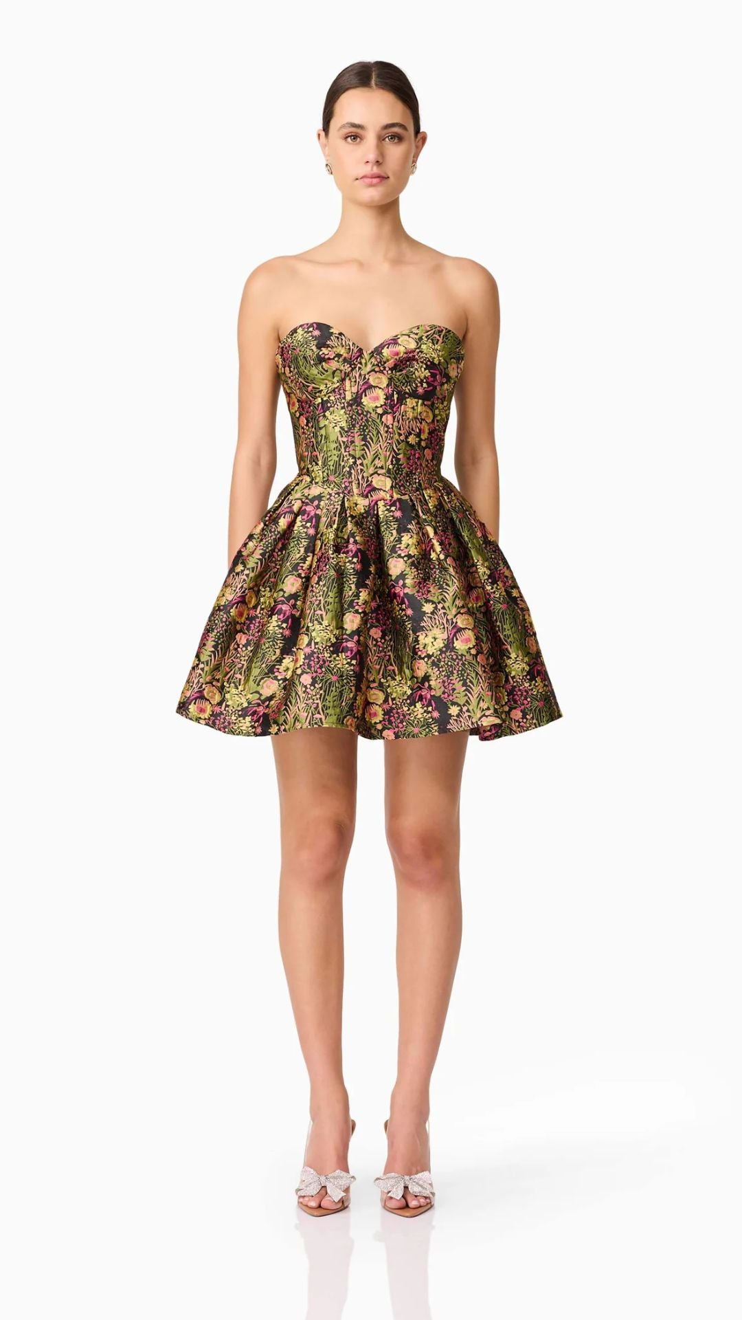 Cindy Strapless Mini Dress in Black