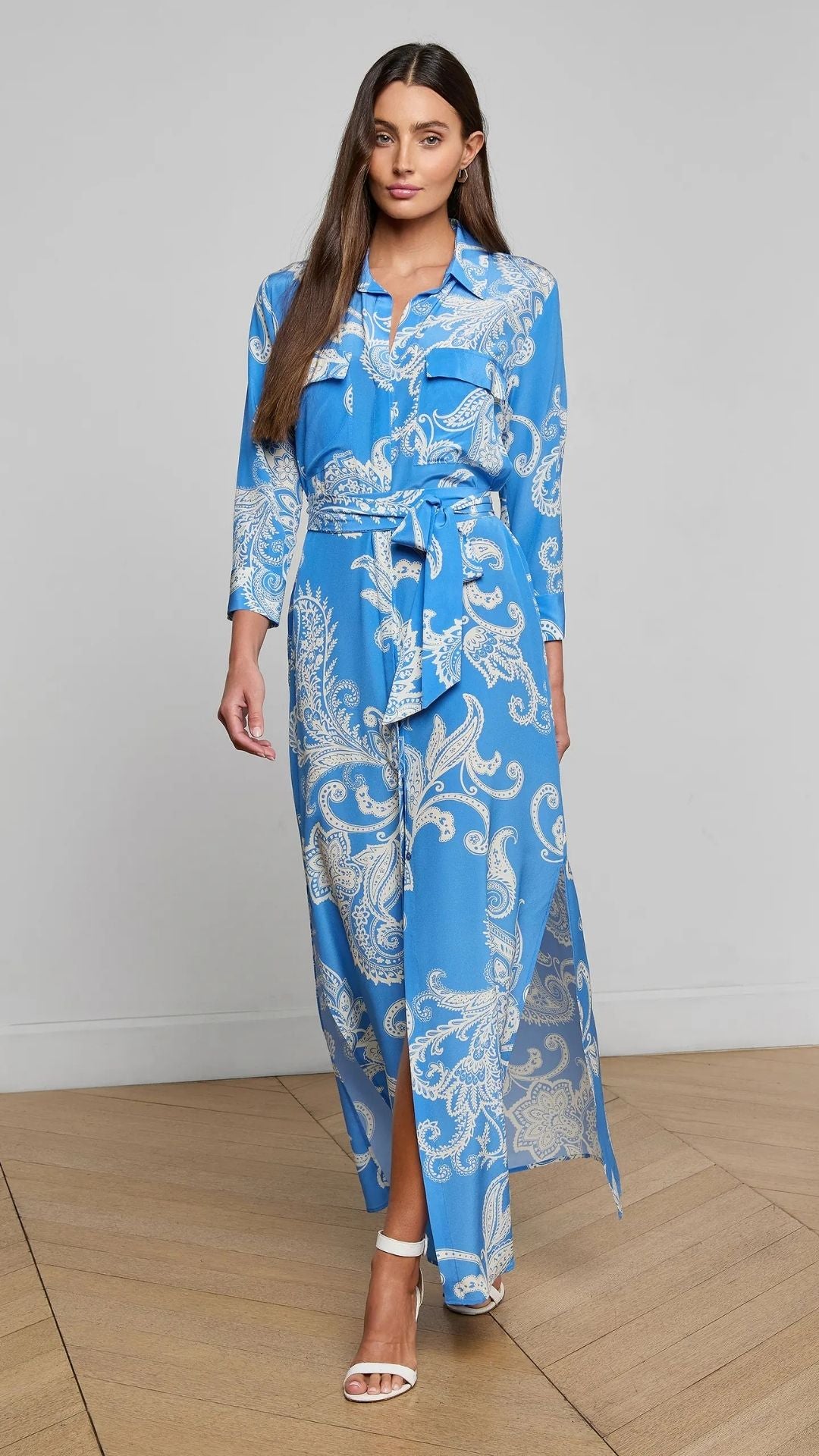 Cameron Silk Shirt Dress - L'Agence