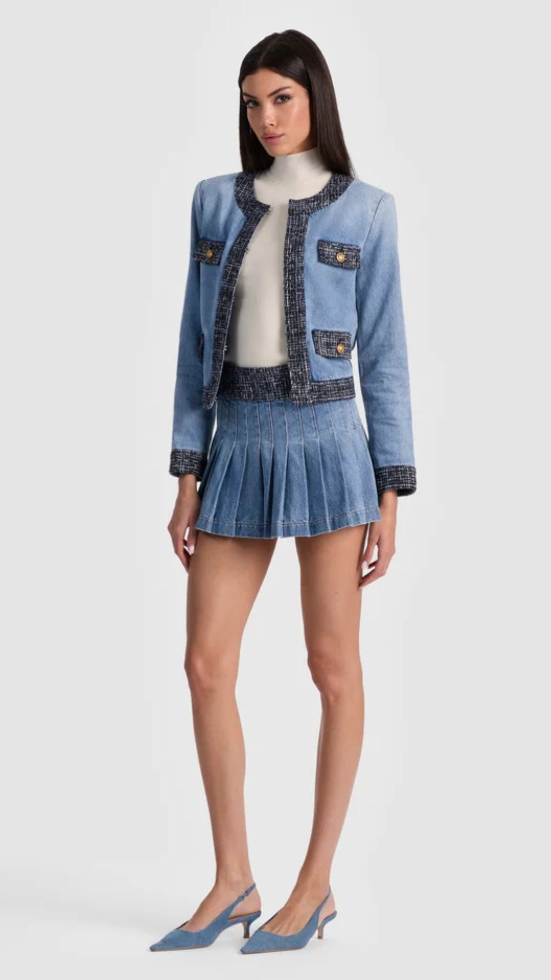 Landon Cropped Denim Jacket