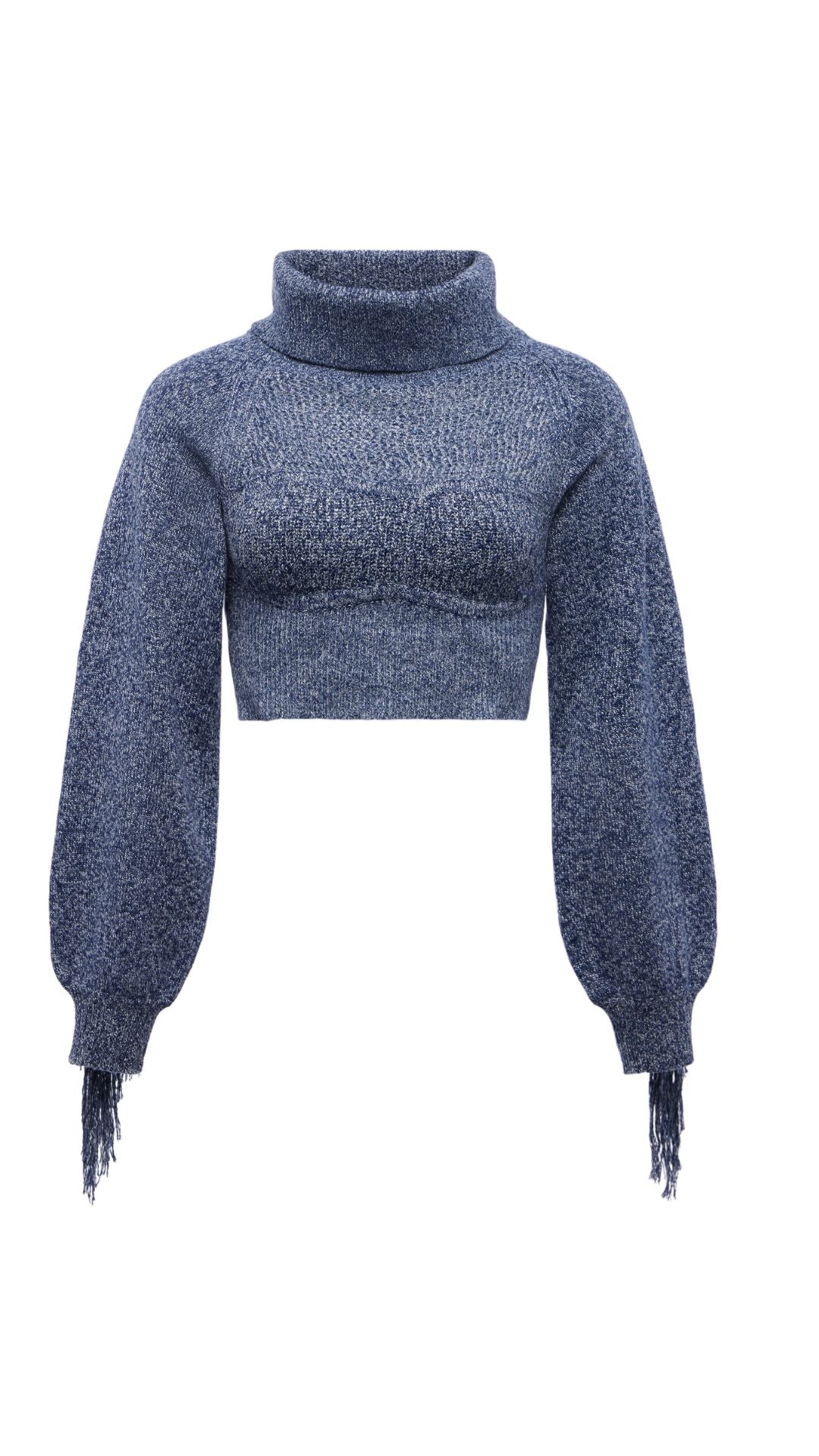 Maddison Fringe Turtleneck Sweater