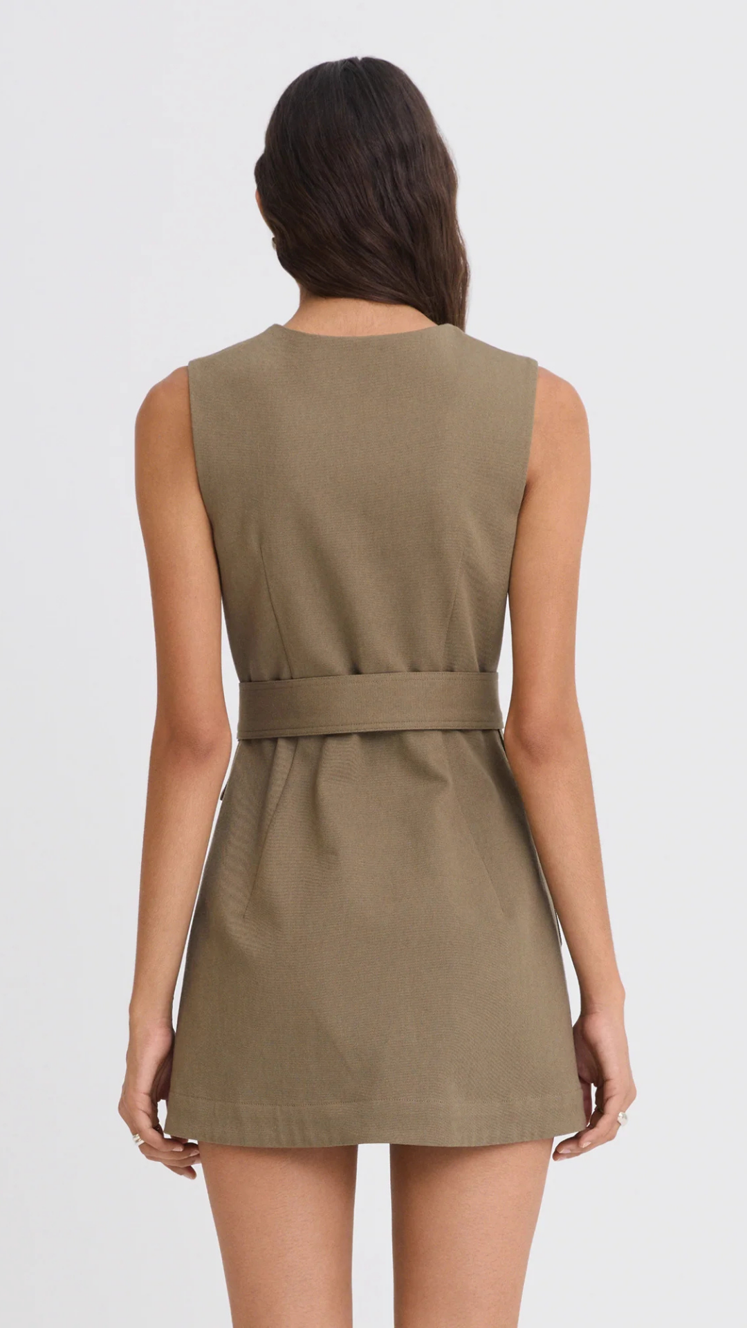 Apron Cargo Army Cotton Mini Dress