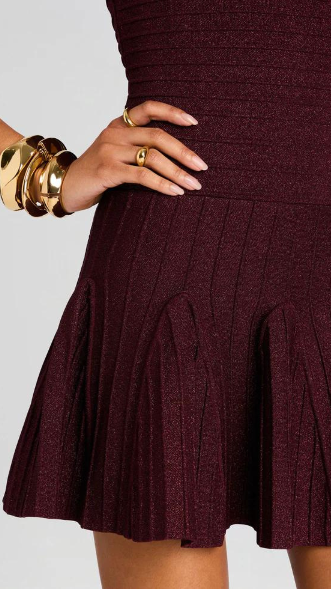 Audrina Red Knit Dress - Retrofete