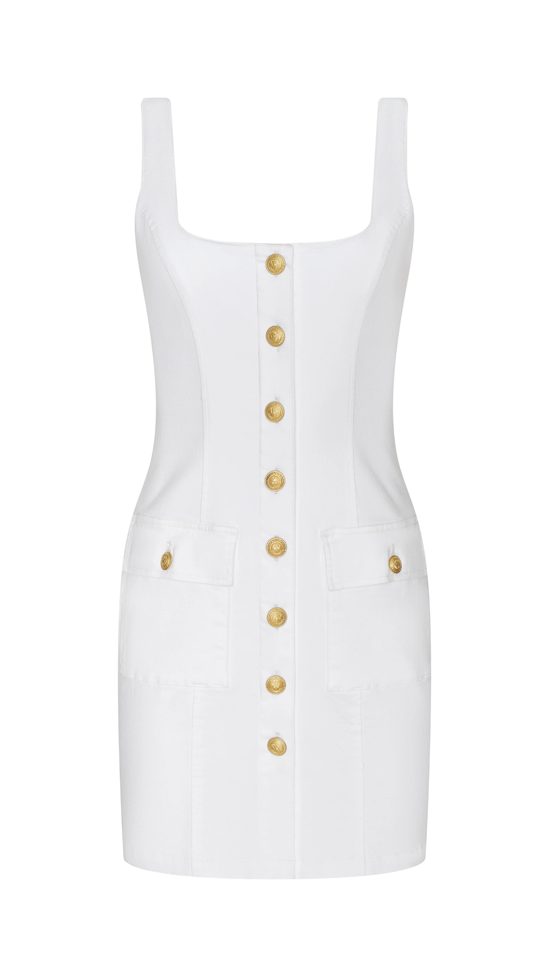 Midi Button Front Tank Dress