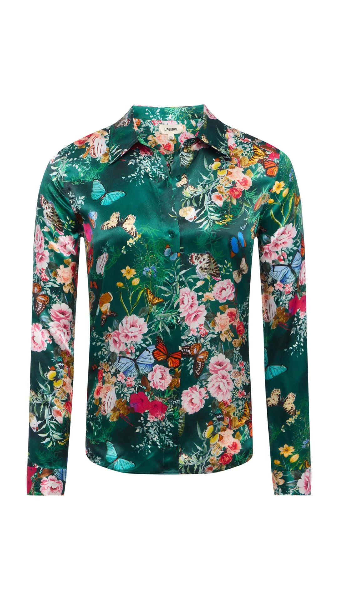 Tyler Long Sleeve Blouse Bottle Green