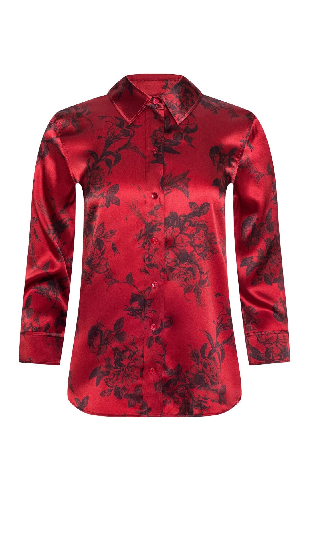 Dani 3/4 Sleeve Blouse Burgundy - L'Agence