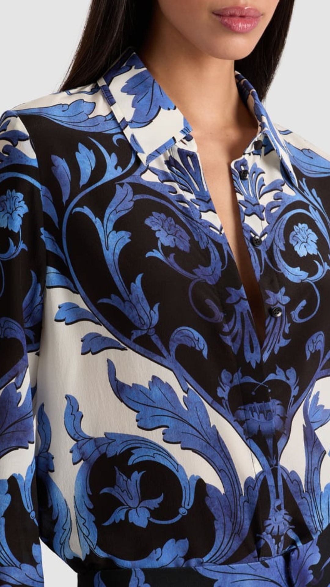 Willa Silk Blouse Regal - Alice and Olivia
