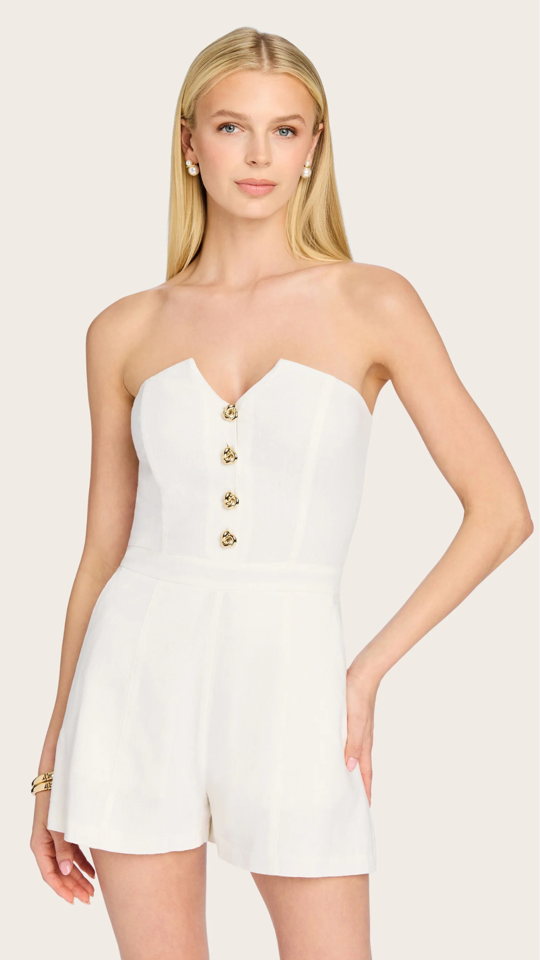 Carine Linen Romper - Generation Love