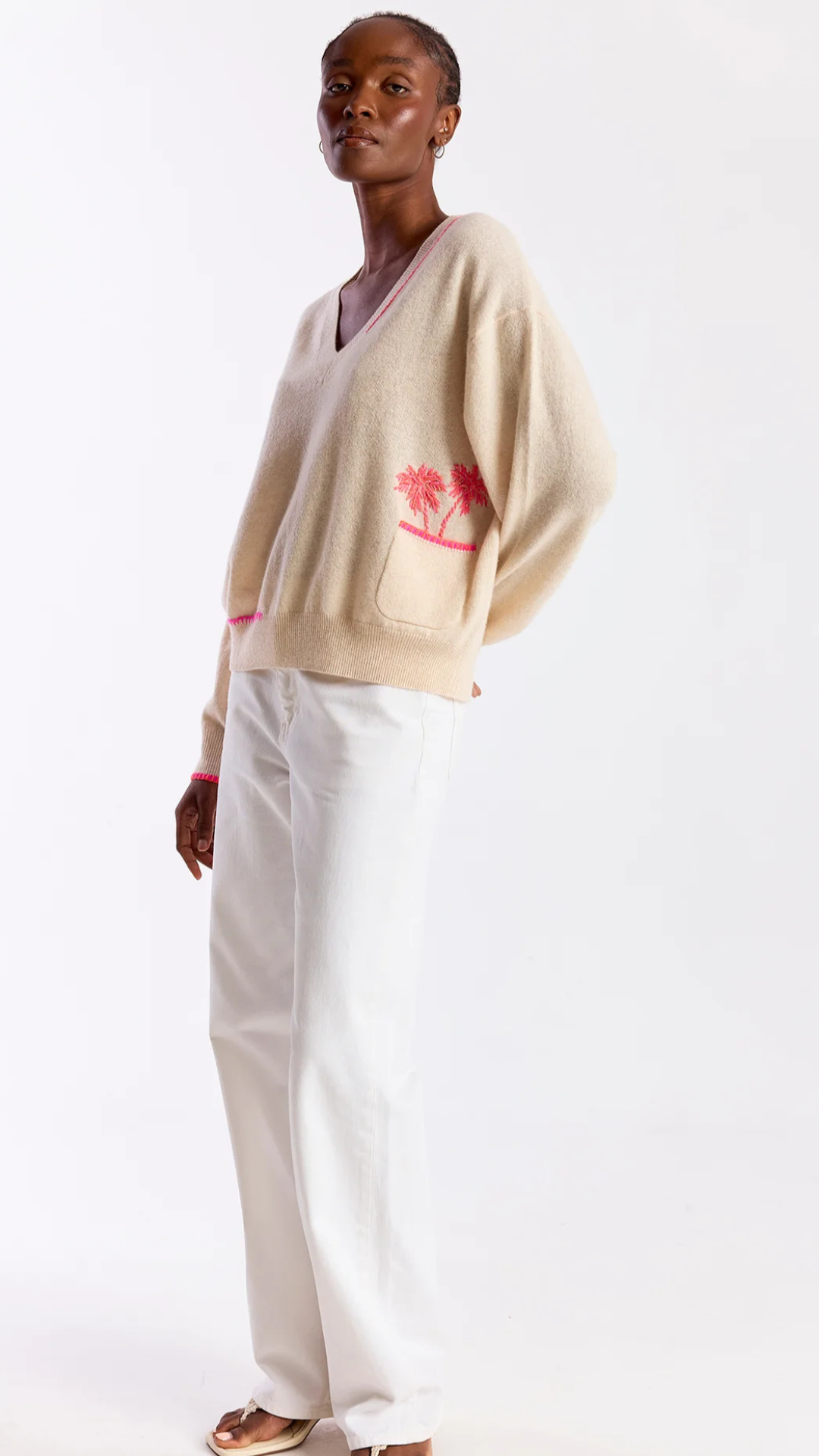 Palm Pocket V Neck