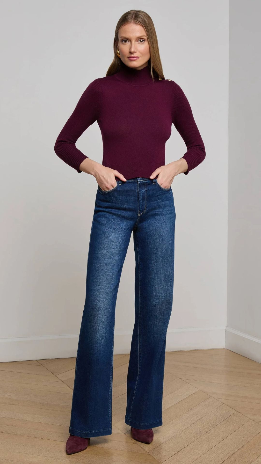 Kamdyn Mock-Neck Sweater - L'Agence
