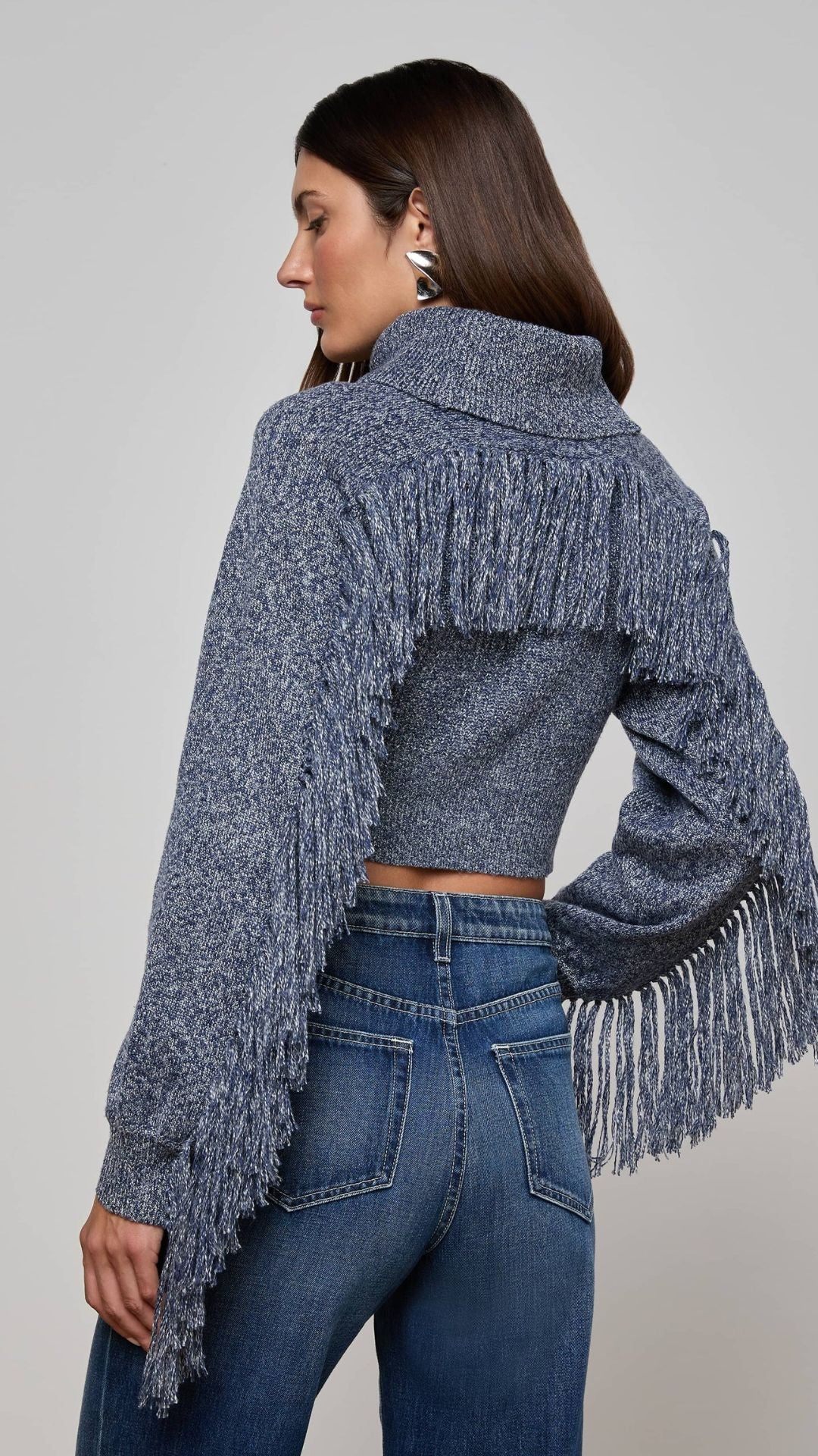 Maddison Fringe Turtleneck Sweater