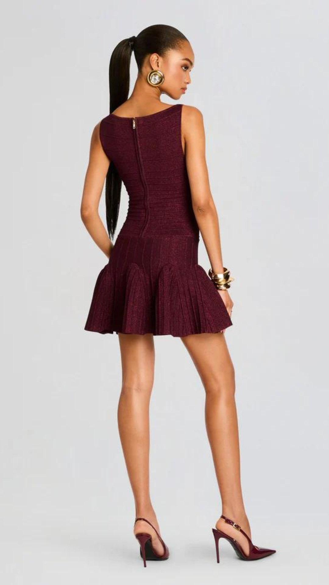Audrina Red Knit Dress - Retrofete