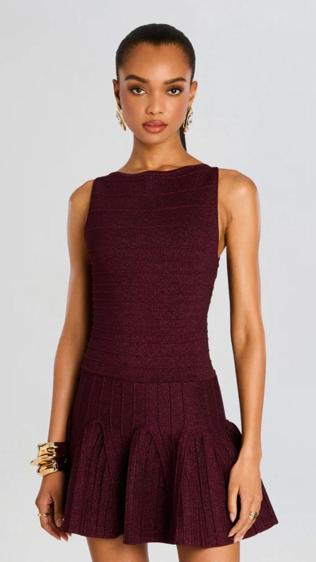 Audrina Red Knit Dress - Retrofete