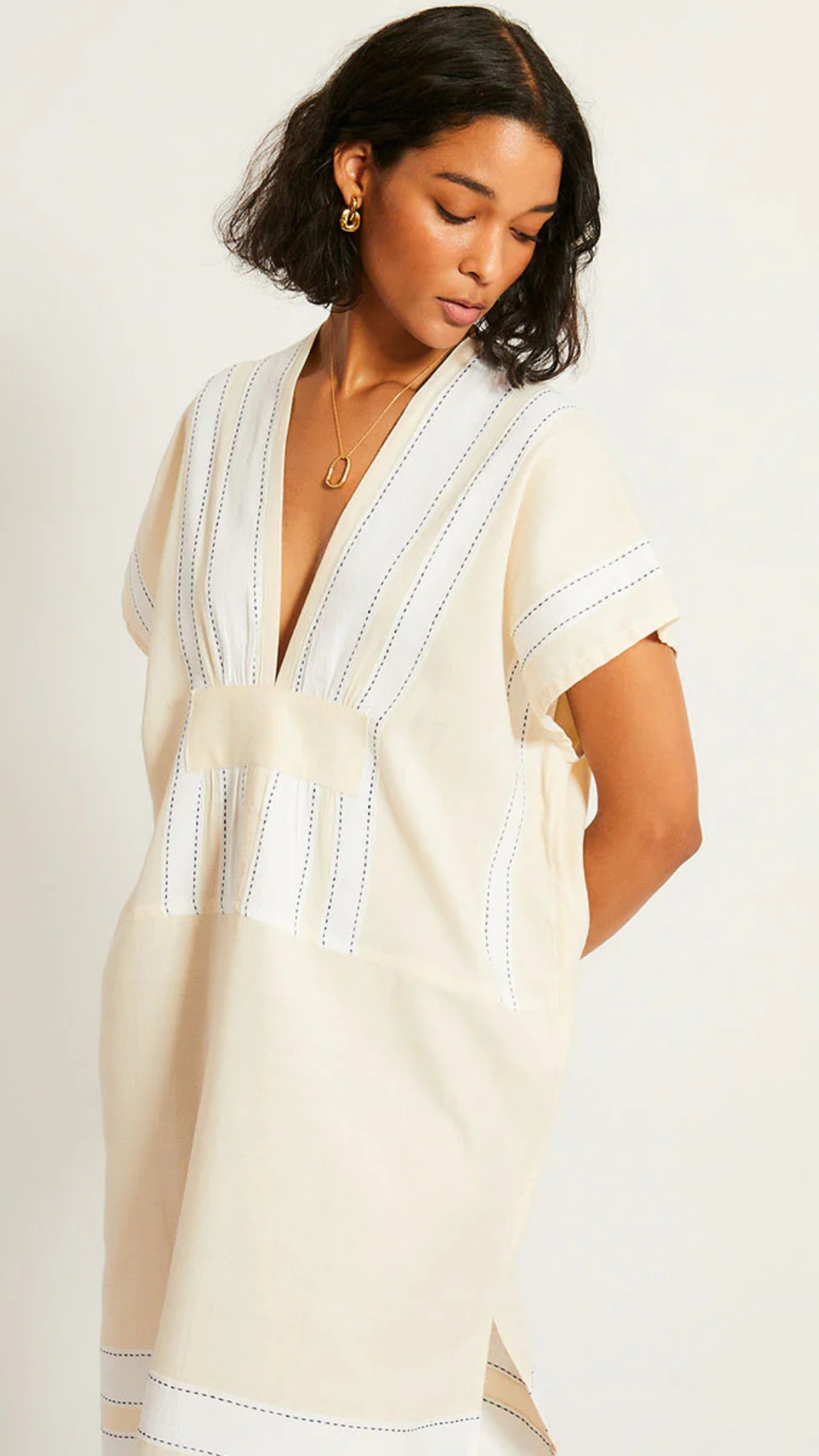 Gasita V Neck Caftan - LemLem