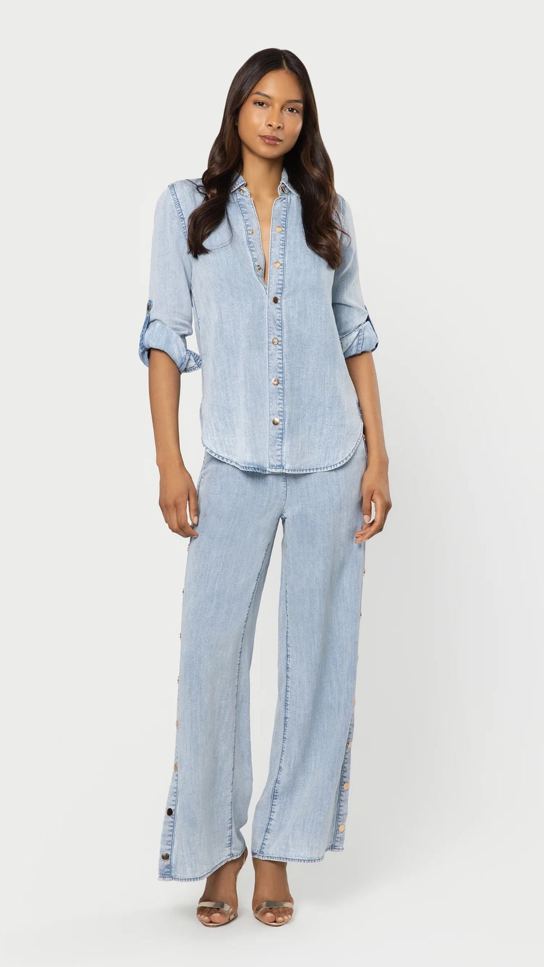 Josalyn Denim Snap Pants