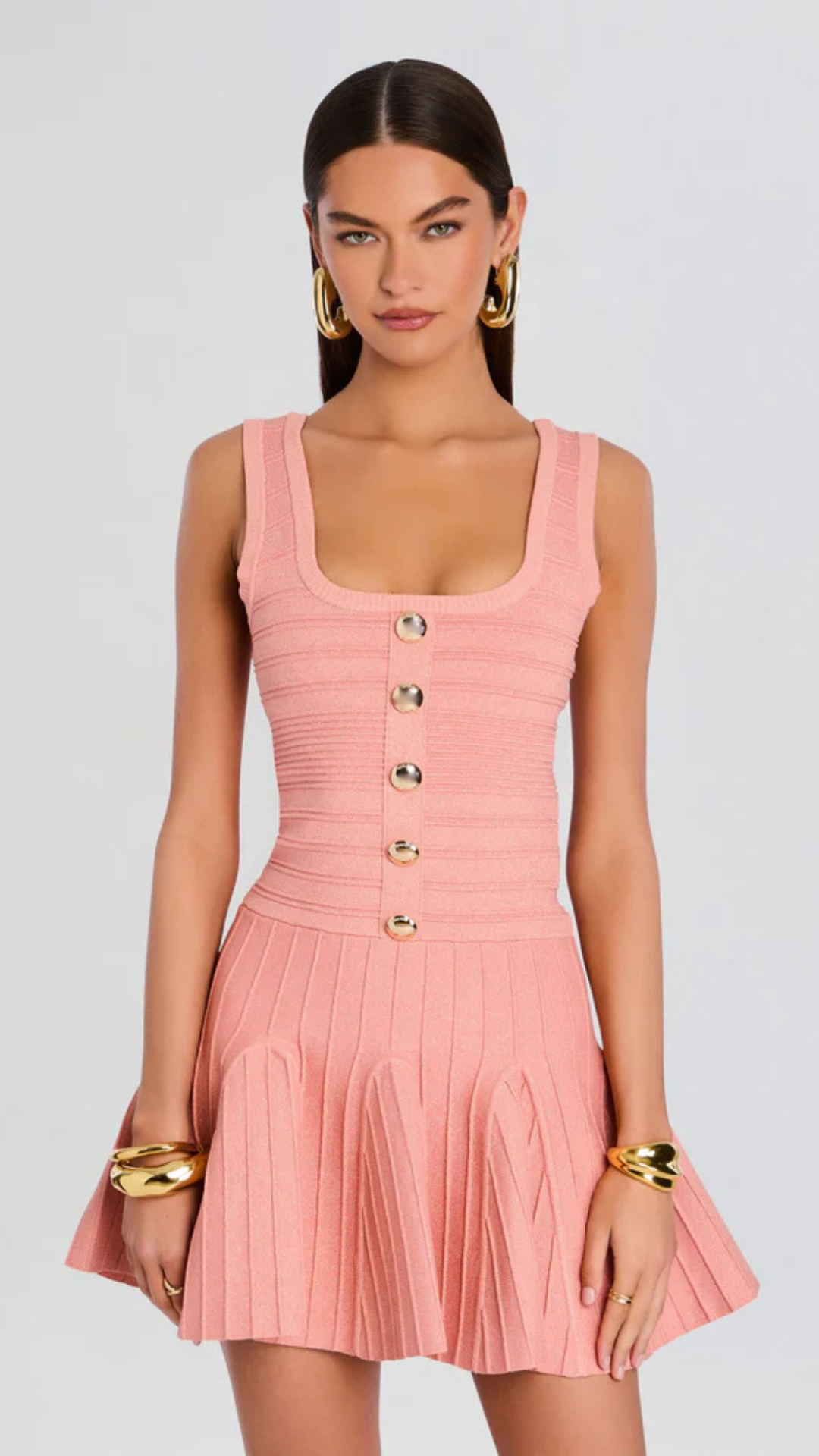 Brooke Dress Peach - Retrofete