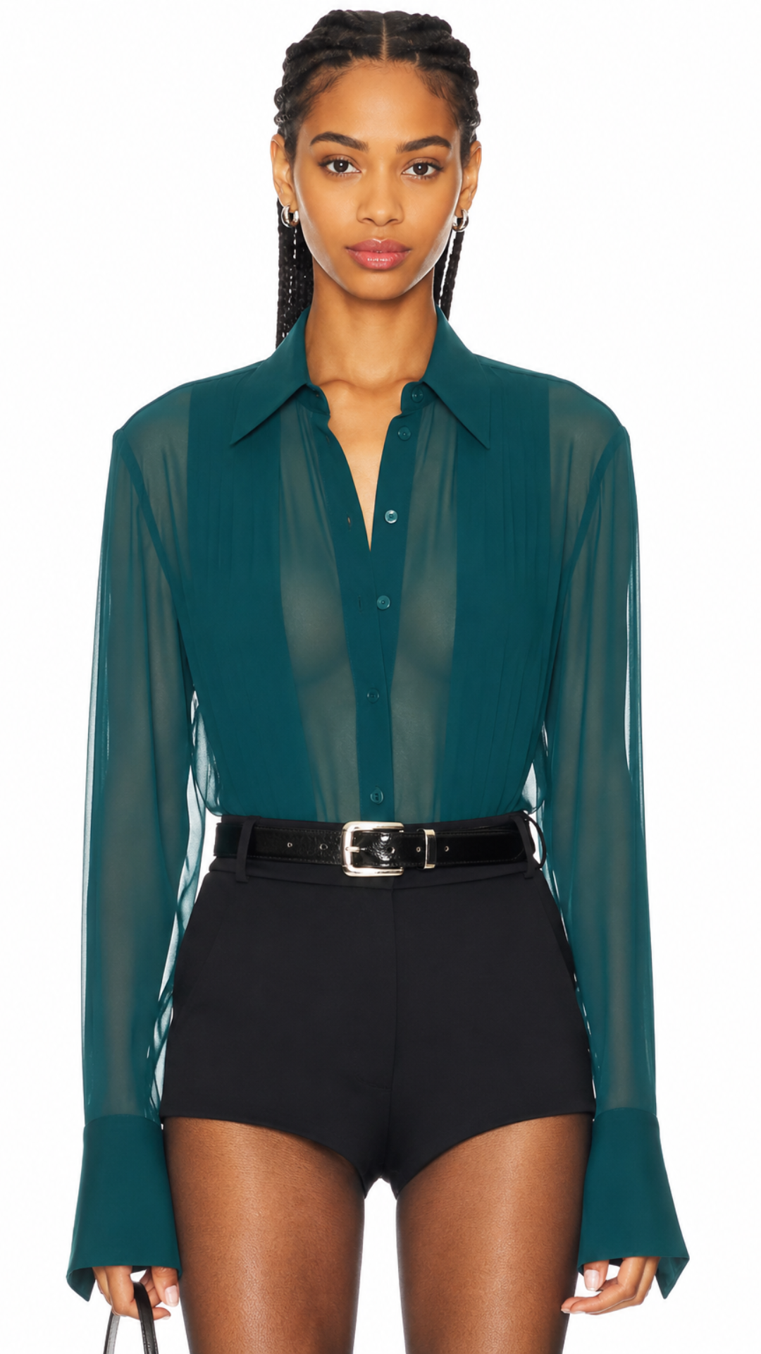 Meghan Panelled Blouse Teal