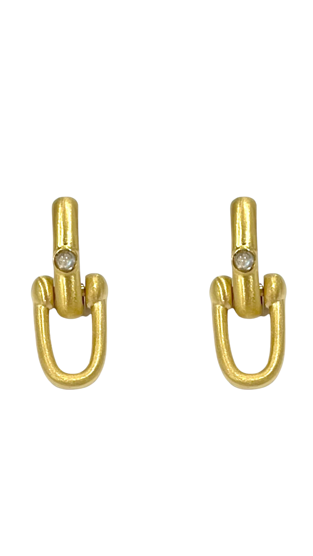Gold Brione Horseshoe Earrings - Tat2