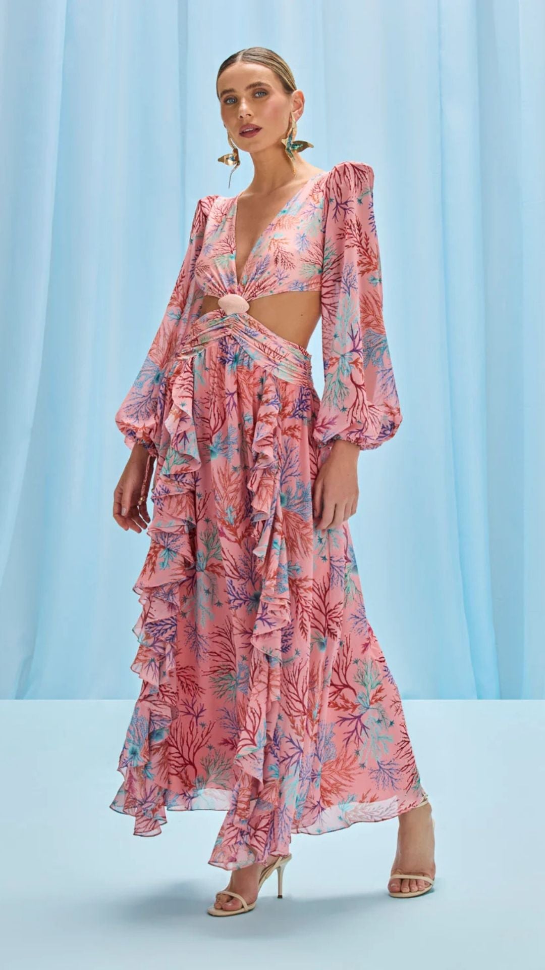 Seaweed Long Sleeve Beach Dress - Patbo