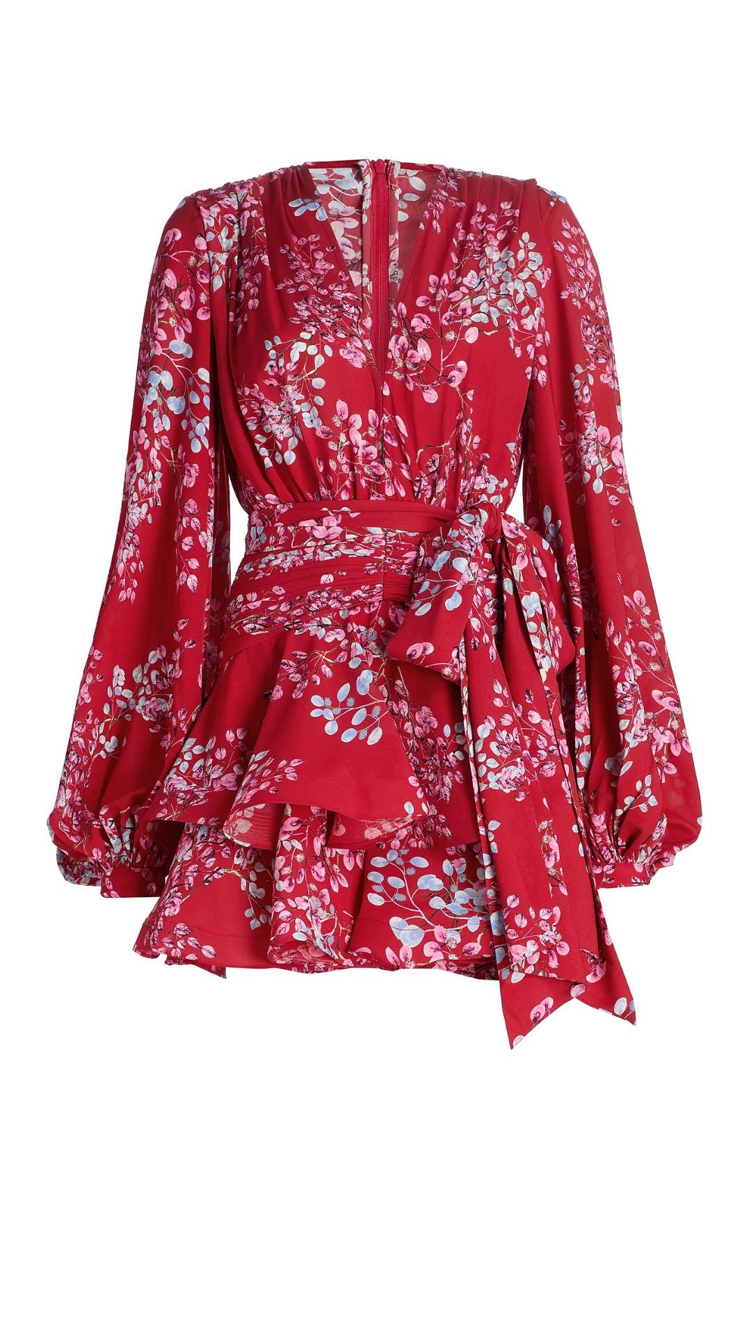 fitted lace wedding dress Bedouin Red Multi Mini Dress