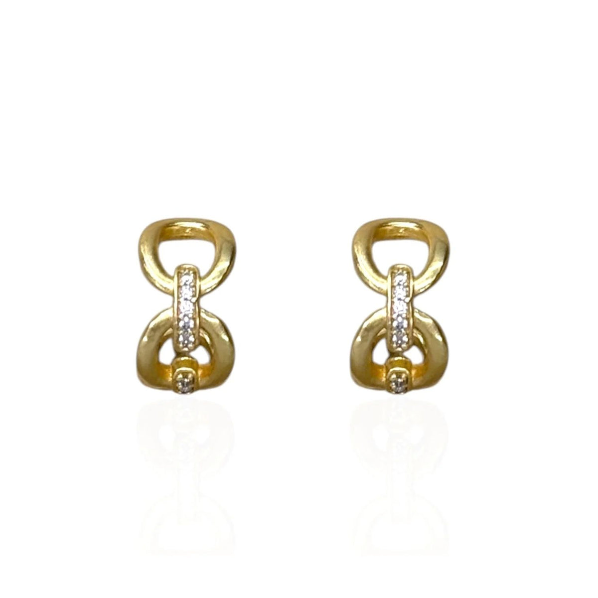 Gold Cleo Link Hoops