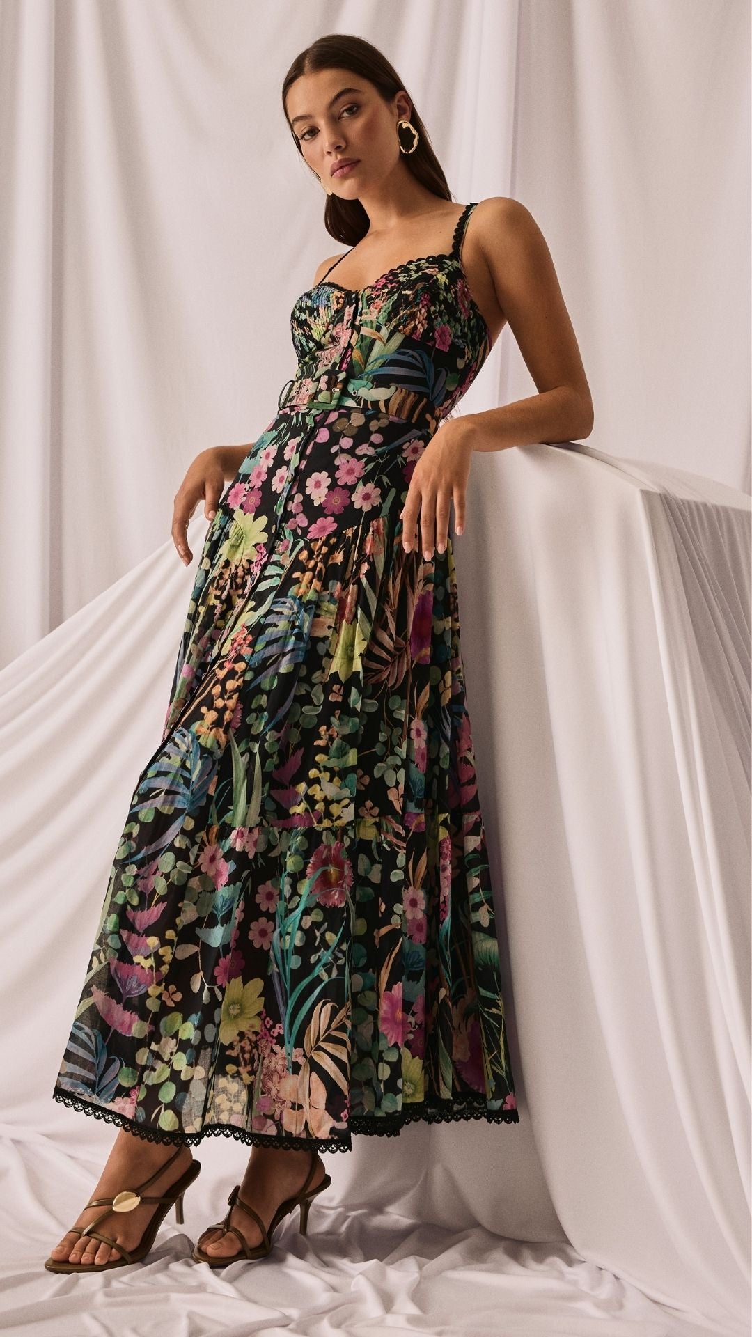 Cael Long Dress - Charo Ruiz Black Lagoon / M Cael Long Dress - Charo Ruiz Black Lagoon / M