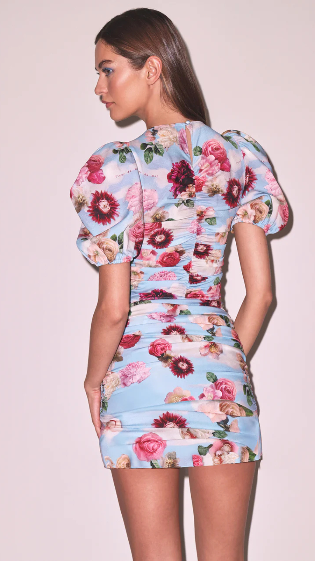 Dreamy Floral Georgette Ruched Skirt