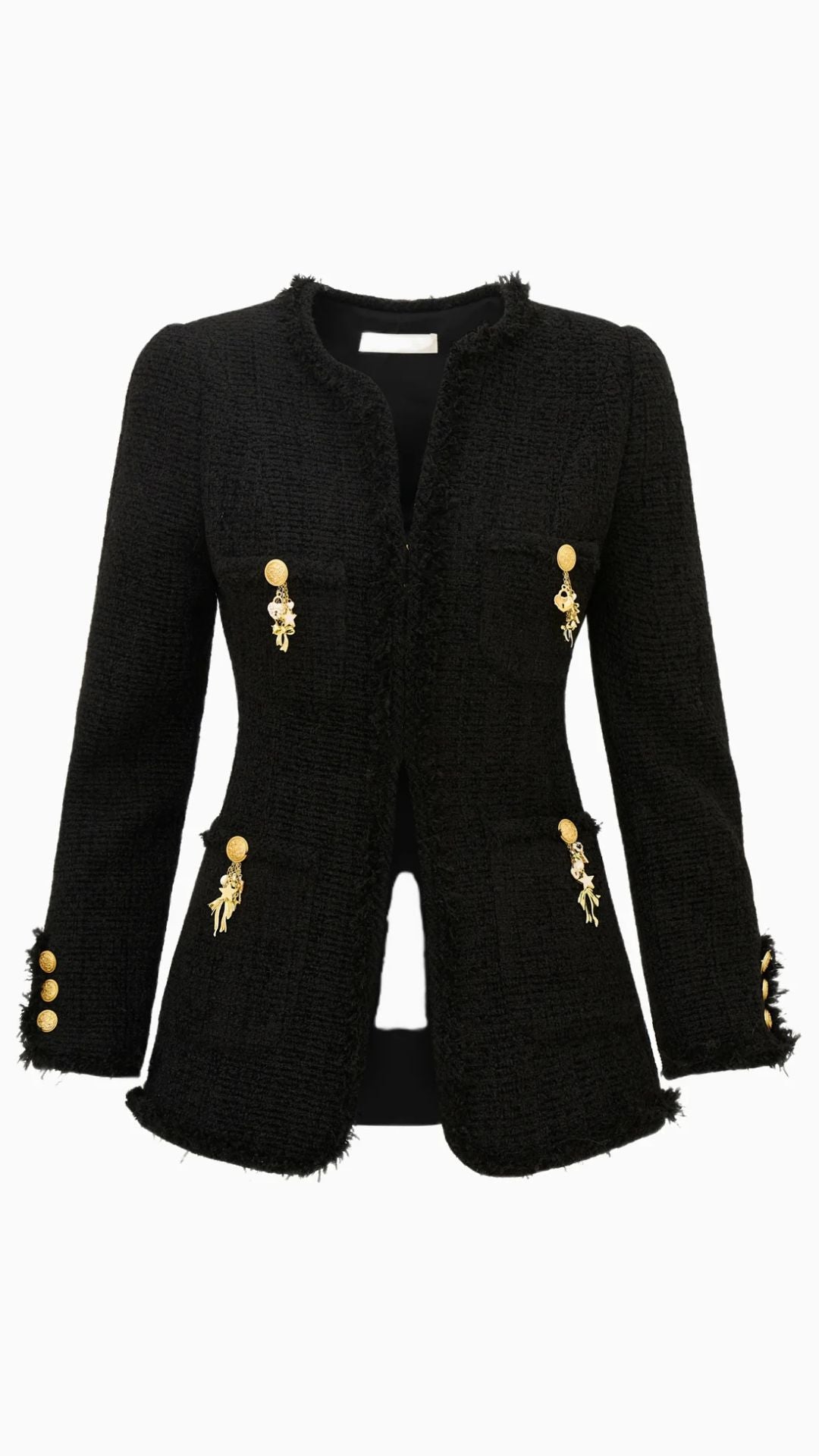 Adrina Tweed Embellished Jacket - LoveShackFancy