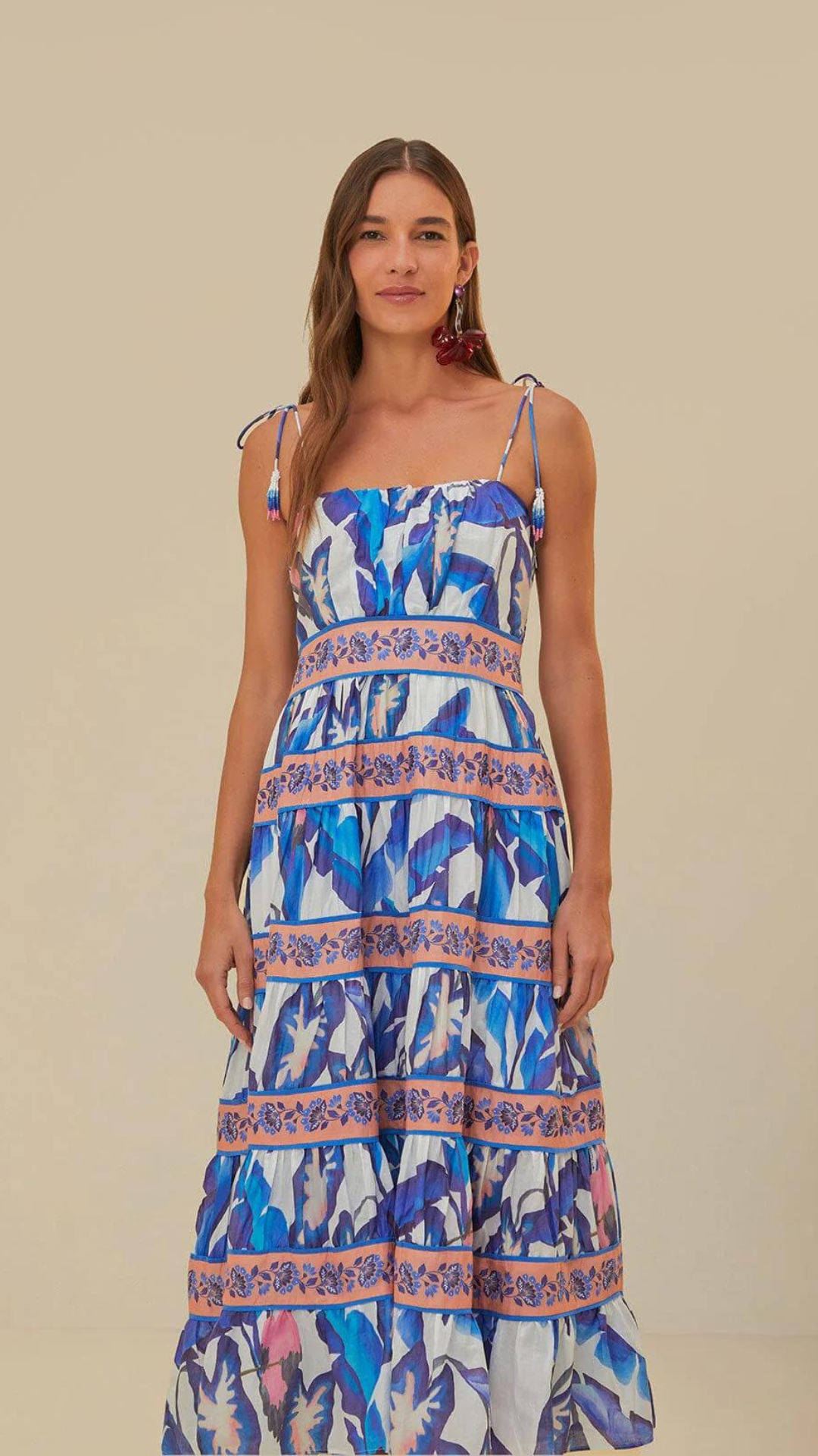Blue Foliage Dress - Farm Rio