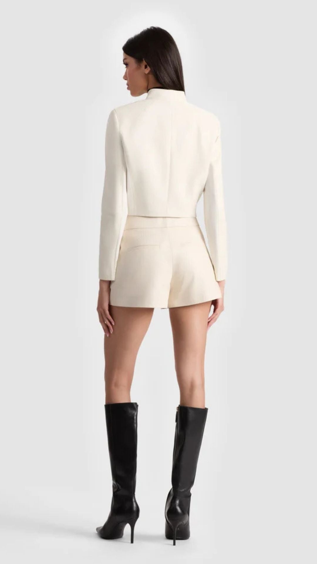 Cady Leather Short White