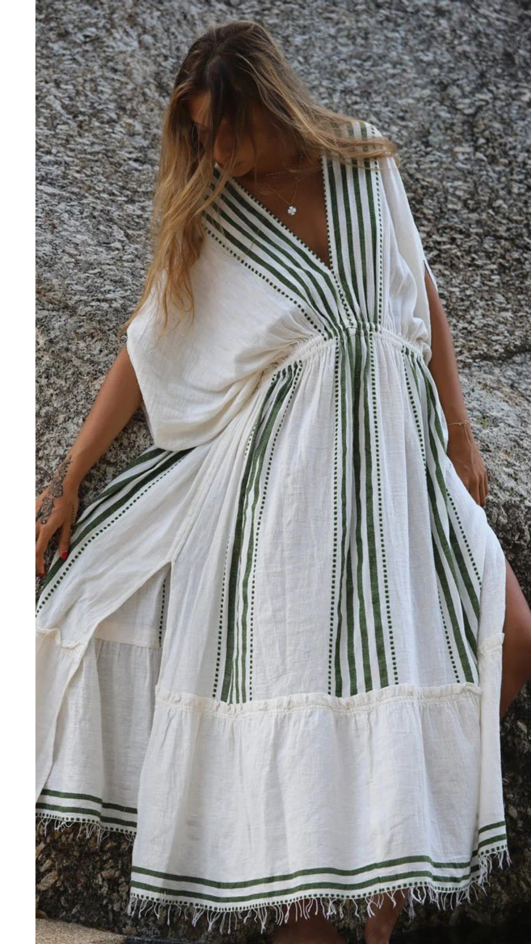 Leila Plunge Dress - LemLem