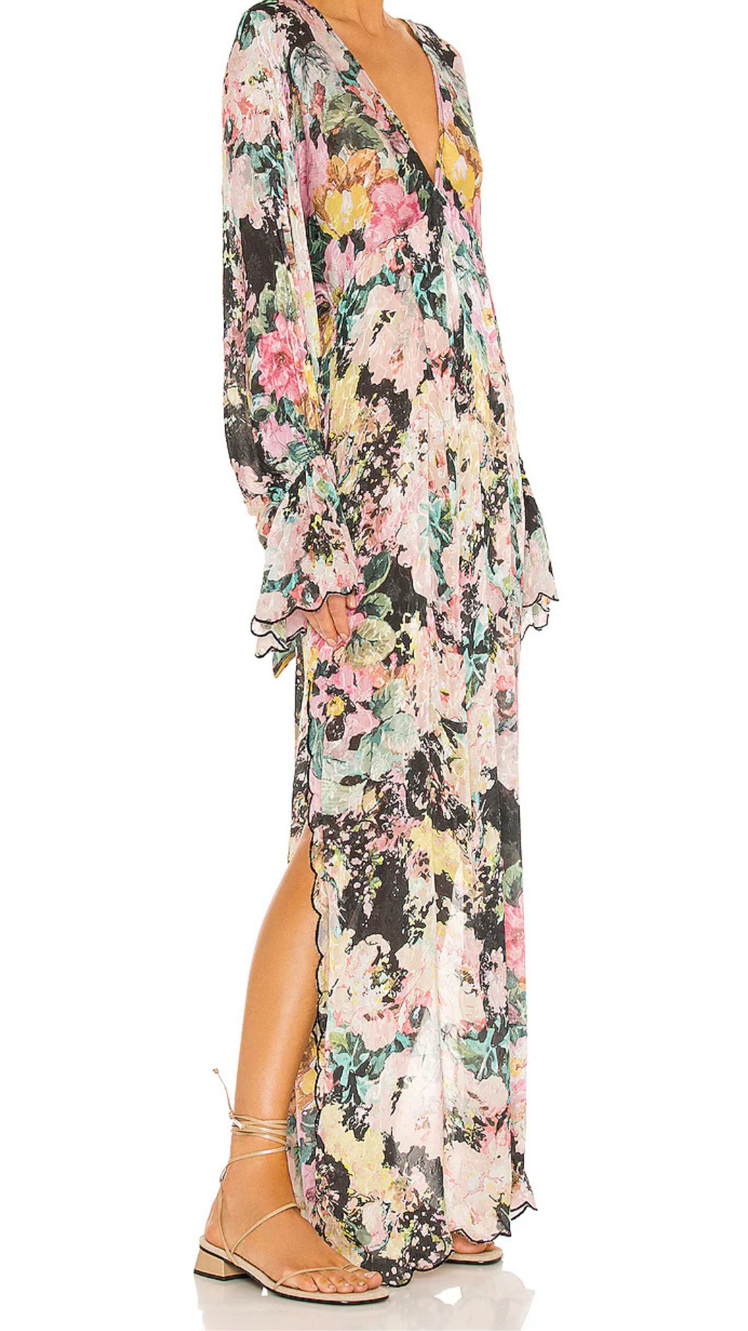 Kaftan Dress - Black - Hemant and Nandita