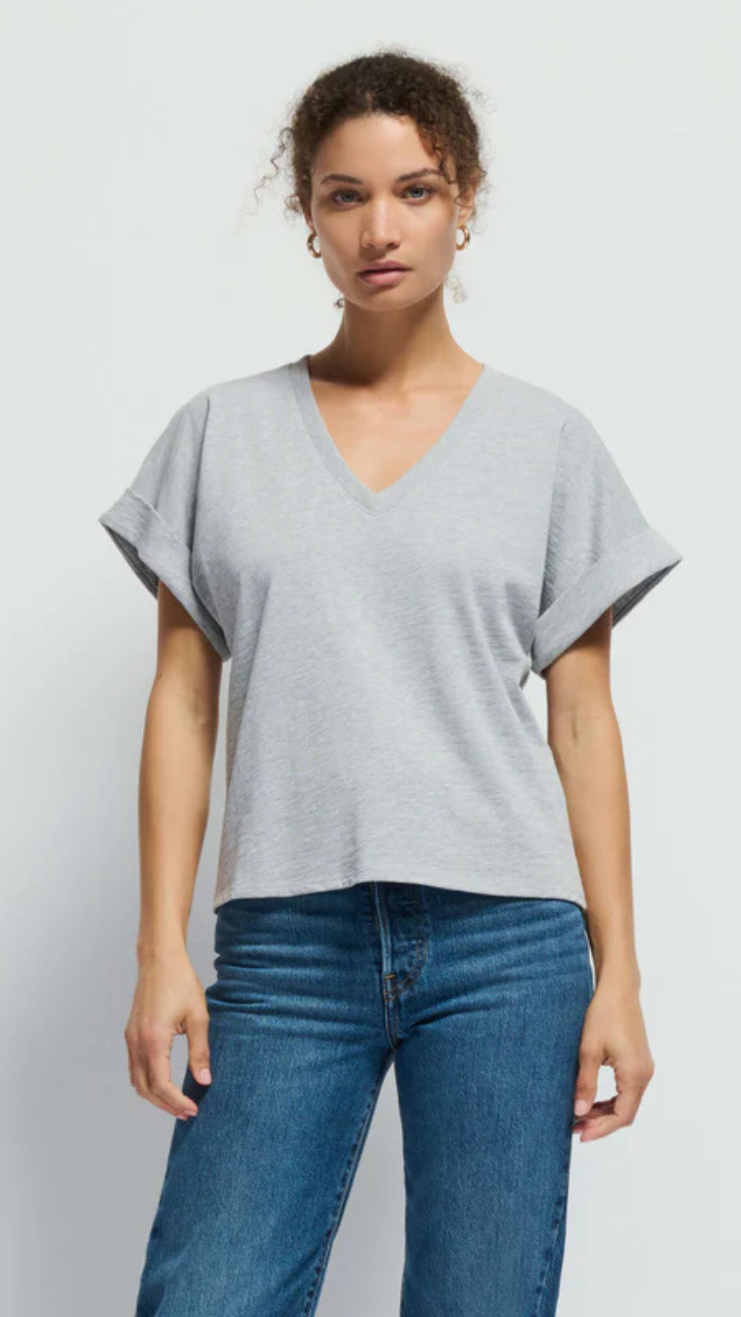 Stevie Cuffed V Neck - Nation Ltd.